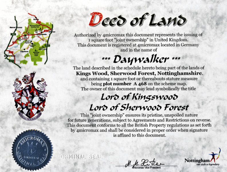 Lord Daywalker - Die Urkunde