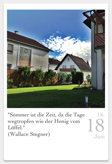 Photo und Bearbeitung: iPhone5 ~ Mein Bild steht unter der Creative Commons 3.0 DE Namensnennungslizenz ~ Der Autor des Sinnspruches ist jeweils im Bild genannt