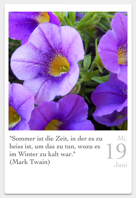 Photo und Bearbeitung: iPhone5 ~ Mein Bild steht unter der Creative Commons 3.0 DE Namensnennungslizenz ~ Der Autor des Sinnspruches ist jeweils im Bild genannt